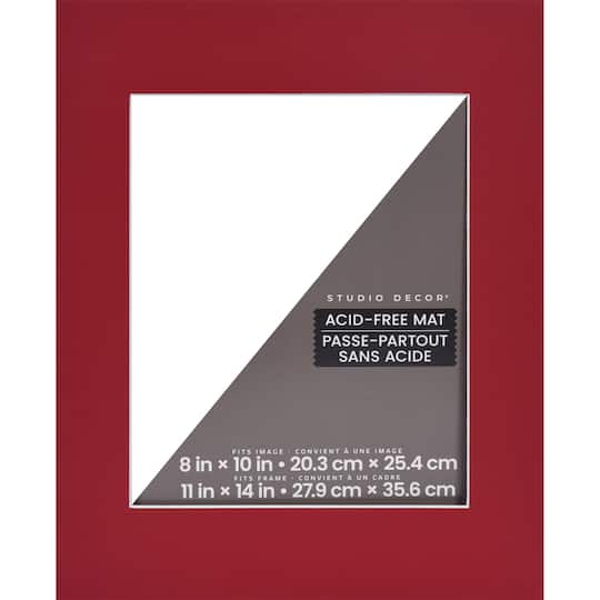 11" x 14" Red Mat, 8" x 10" Opening Size by Studio Décor®